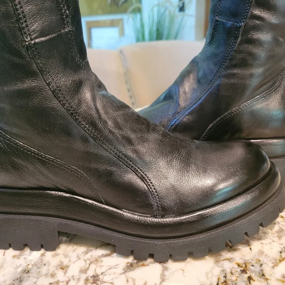 New A.S.98 DULCIE Black Knee-High Leather Boots 39 - Picture 4 of 10